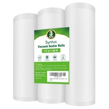 Vacuum Sealer Bags For Food, 3 Rolls 11&quot; X 20&#39; Commercial Grade Bag Roll... - £25.63 GBP