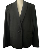 Women&#39;s Le Suit Size 16 Single Breasted Dress Coat Pin Striped with Grey Stripes - £11.09 GBP