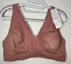 Jockey Forever Fit Lightly Lined Rose Wine Soft Lace Bra Size 3XL - $24.74