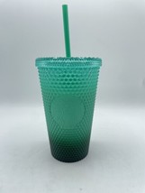 Starbucks Winter 2022 Waxberry Mint Green Gradient Bling Cup Tumbler Grande 16oz - £13.65 GBP