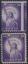 1035 - 3c Vertical Misperf Error / EFO &quot;Statue of Liberty&quot; Mint NH - £5.49 GBP