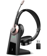 Wireless Headset, Bluetooth Headset with Microphone Noise Canceling &amp; US... - $28.24 CAD