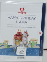 Lovepop LP2598 Happy Birthday Llama Pop Up Card White Envelope Cellophane wrap image 6