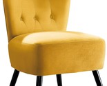 22.25&quot; W, Yellow Lexicon Vada Tufted Velvet Accent Chair. - $220.96
