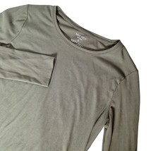 Nine West Women&#39;s Soft Spun Blouse Top Size Small Hunter Green Long Sleeve - $19.99