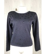Huey Waltzer For Saks Fifth Ave Size P Silk Cashmere Knit Top Shimmery E... - $9.89