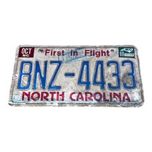 Vtg 1988 North Carolina First In Flight Collectible License Plate Tag BNZ 4433 - £7.48 GBP