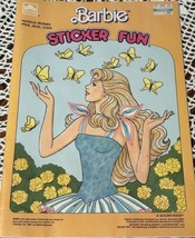 Golden Vintage Barbie Fashion Sticker Fun Coloring Book 1989 Unused - $9.90