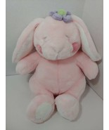 Animal Alley plush pink bunny rabbit sleeping purple green flower Toys r... - £28.06 GBP