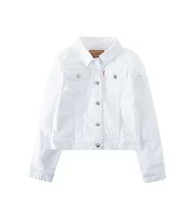 Levis Toddler 2T Girls Denim Trucker Jean Jacket White NEW NWT - £25.32 GBP