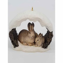 Hallmark Ornament 1997 - Snowshoe Rabbits iin Winter - £10.58 GBP