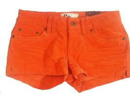 SO Juniors Solid Citrus Orange Very SOFT Corduroy Shortie Shorts - £10.33 GBP