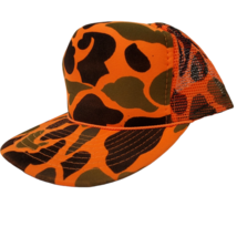 Nissin Trucker Mesh Caps Plain Baseball Camouflage Hat Orange Hunter Cam... - £5.91 GBP