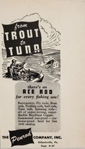 1947 Print Ad Ace Fishing Rods Beryllium Copper Penrod Gilbertsville,PA - £7.02 GBP