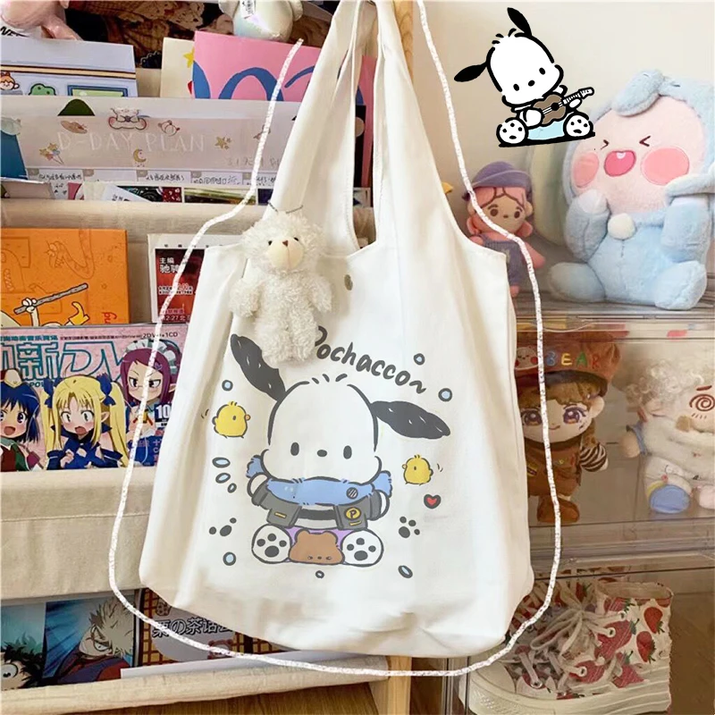 Anime Sanrio Pochacco Shoulder Bags Kawaii High Capacity Cute Pattern Beauty - £10.22 GBP