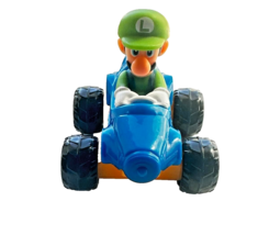 Mario Kart Luigi Pull-Back Racer Car Toy - Blue Off-Road Kart - $14.91 CAD