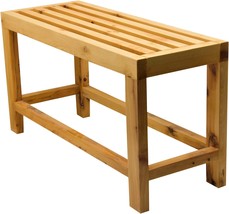 The 26-Inch Solid Wood Slated Single Person Sitting Bench, Model Number ... - £106.94 GBP