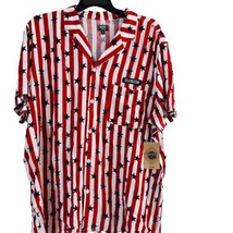 Mens 2XL Patriotic Shirt Button Down W/ Florida Patch Stars &amp; Stripes - £13.30 GBP