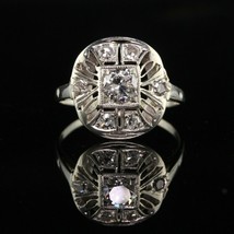 Women 1.00Ct Round Cut Moissanite 925 Sterling Silver Vintage Wedding Ring - £85.32 GBP