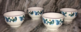 Set Of 4 Royal Norfolk Paisley Blue CEREAL/SERVING BOWL-Micro Safe-NEW-SHIP24HR - £33.55 GBP