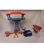 Paw Patrol Lookout Tower Playset Headquarters Command Center Figure Vehi... - £19.49 GBP