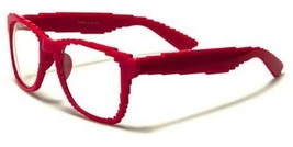 NEW PINK CLASSIC ROUND UNISEX FRAME CLEAR LENS GLASSES RETRO PIXEL NERD ... - £6.47 GBP