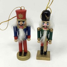 Nutcracker Soldiers Wooden Christmas Tree Ornaments 4 Inch - £11.05 GBP