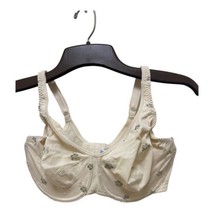 36DD Ivory Vintage Seamless Bra WARNERS 1859 01859 FLOWER CHARMS Free SH... - $24.18