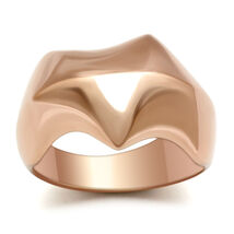 GL161 - IP Rose Gold(Ion Plating) Brass Ring with No Stone - $7.65