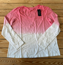 Candace Cameron Bure NWOT Women’s Ocean dipped Long sleeve tee Size S Pink AY - £13.15 GBP