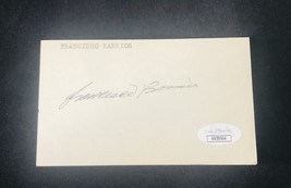 Framcisco Barrios Autographed 3x5 Index Card JSA D.1982 WHITE SOX - £36.63 GBP