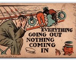 Comic Seasick People on Ship Everything Going Out Nothing In UDB Postcar... - $4.90