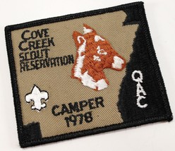 Vintage 1978 QAC Cover Creek Scout Camper Boy Scouts America BSA Camp Patch - £9.19 GBP