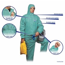5 Pack Of Honeywell North Gen FR Coveralls, Green, Extra Large - 25596/XL - $819.33 MXN