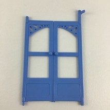 Fisher Price Dream Dollhouse Replacement Swinging Doors Pair Blue Vintag... - £16.99 GBP