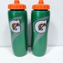 lot of 2 Official Gatorade 32 fl oz Squeeze Water Bottle Sports Drink Gr... - £15.50 GBP