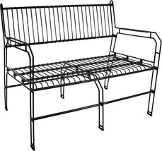 Sunnydaze 2-Person Contemporary Metal Patio Bench - Indoor/Outdoor, Inch H. - £140.02 GBP