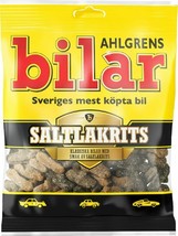 Ahlgrens Bilar (Candy Cars) Saltlakrits Bag 130g Swedish Candy (SET OF 12 bags) - £44.30 GBP