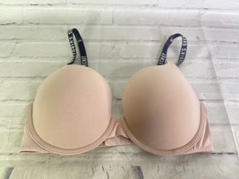 Victoria’s Secret 32DD Perfect Shape Padded Underwire Bra Nude Beige Back Close - £13.87 GBP