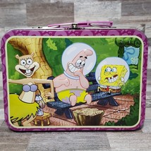 Spongebob Squarepants Tin Box Co. 2005 Tin Lunch Box Pail Embossed - £11.46 GBP