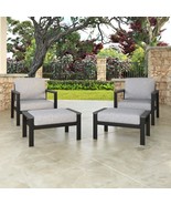 Modern Club Chair &amp; Ottoman Seating Set - Gray Arm - $2,069.04 CAD