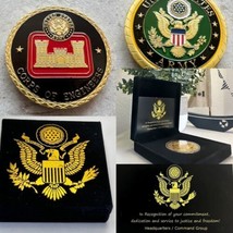 U S Army Corps Of Engineers Challenge Coin With Special Black Velvet Case - £22.07 GBP