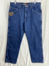 Wrangler Riggs Workwear Mens Size 36x30 Blue Denim Jeans Fleece Lined In... - $25.64
