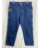 Wrangler Riggs Workwear Mens Size 36x30 Blue Denim Jeans Fleece Lined In... - $35.17 CAD