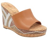 INC INTL Concepts Women Cork Wedge Slide Sandals Cadie Size US 9.5M Brow... - $39.60