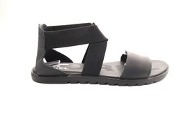 Sorel Sandals Ella II Elastic Strap Flat Black Size 37 ($) - £69.99 GBP