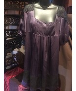 Vintage Style Free People To The Max Purple Satin Dress - £51.10 GBP