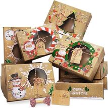 RINOLY 12 Pack Christmas Cookie Boxes with Window Lid Gift Containers - $30.39