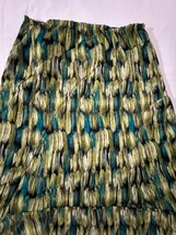 Requirements Women's Green Side Zip Pull-On Skirt Size Large Measured Waist 33" image 9