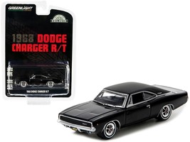 1968 Dodge Charger R/T Black &quot;Hobby Exclusive&quot; 1/64 Diecast Model Car by Greenl - £14.33 GBP